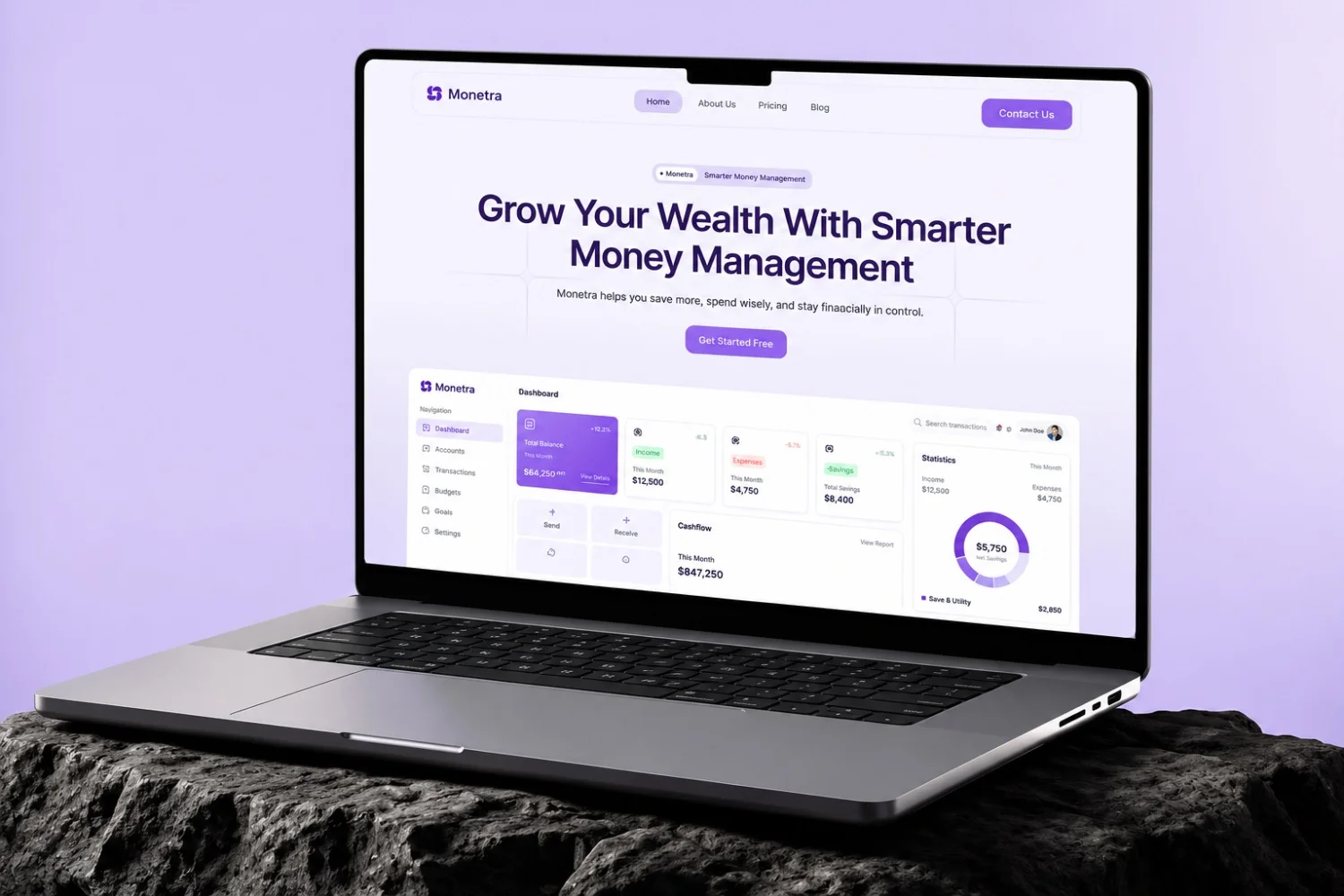 Website development portfolio example